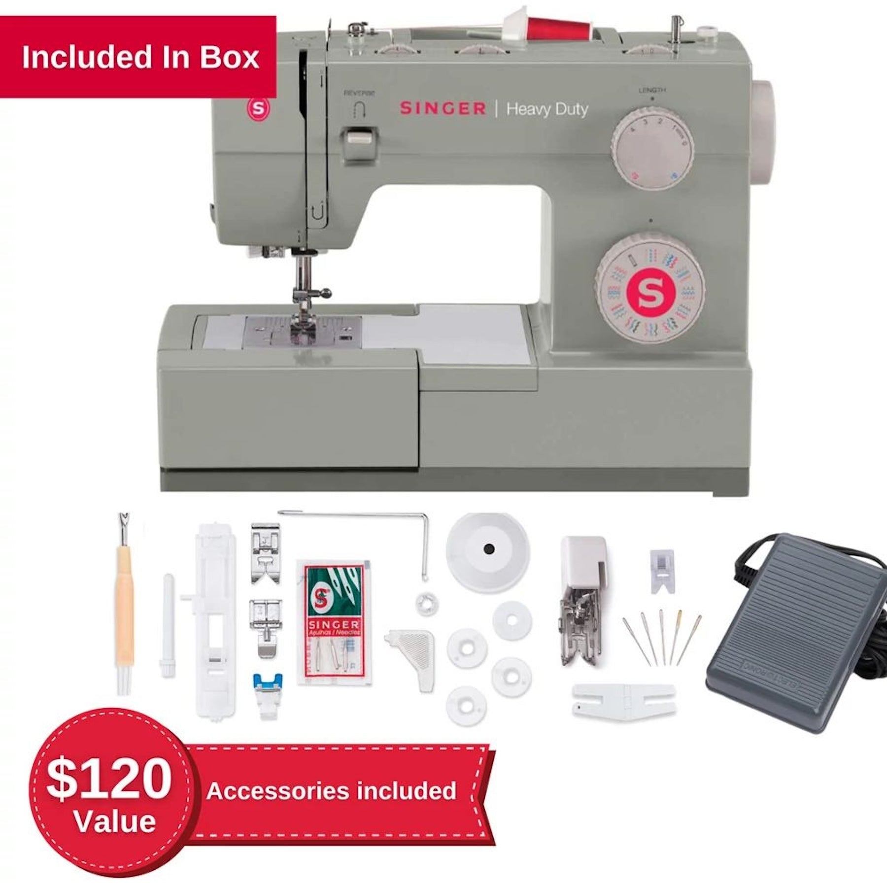 SINGER® Heavy Duty 4452 Sewing Machine - Fashion Fabrics LLC