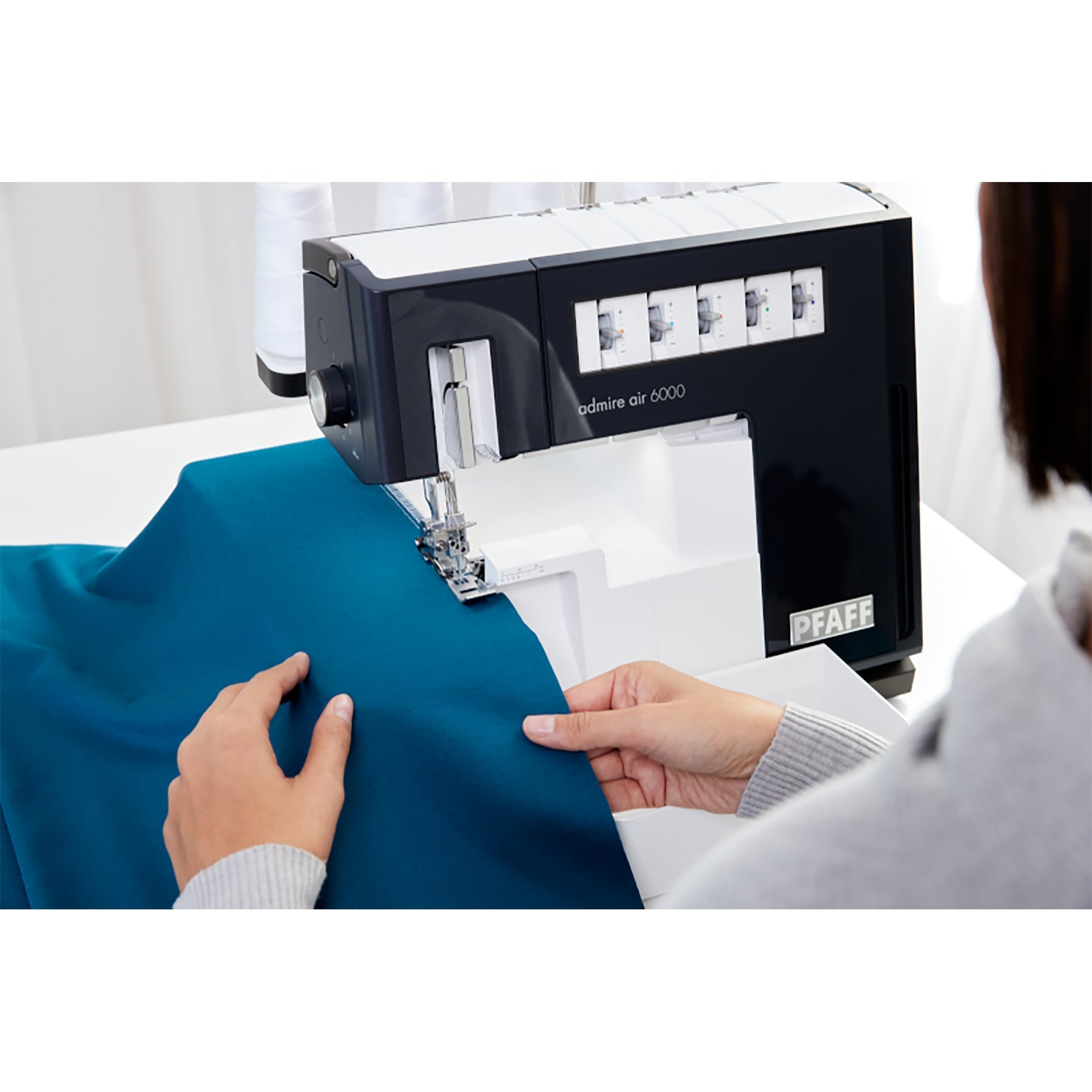 PFAFF® admire™ air 6000 Black Coverlock Machine - Fashion Fabrics LLC