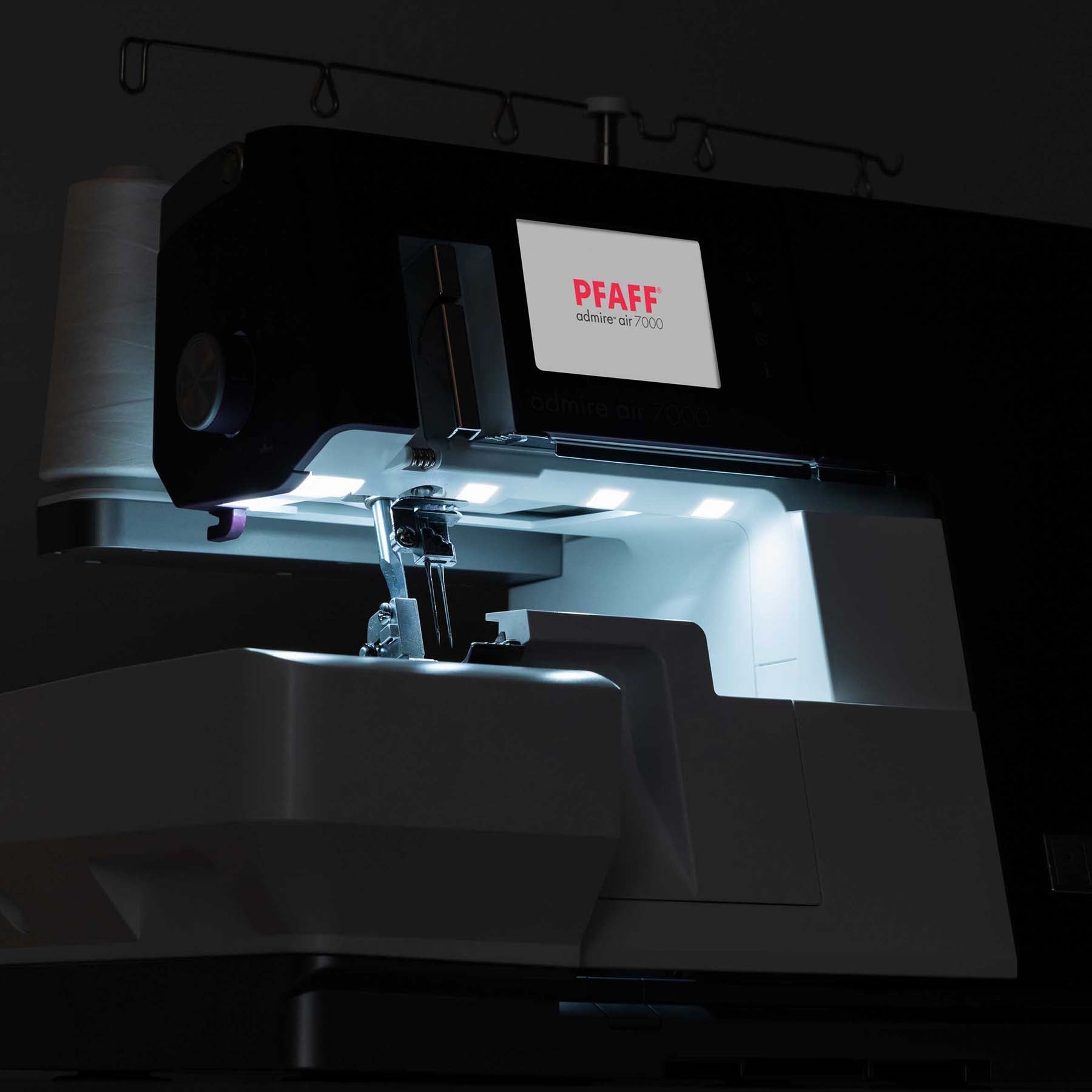 PFAFF® admire™ air 7000 Purple Coverlock Machine - Fashion Fabrics LLC