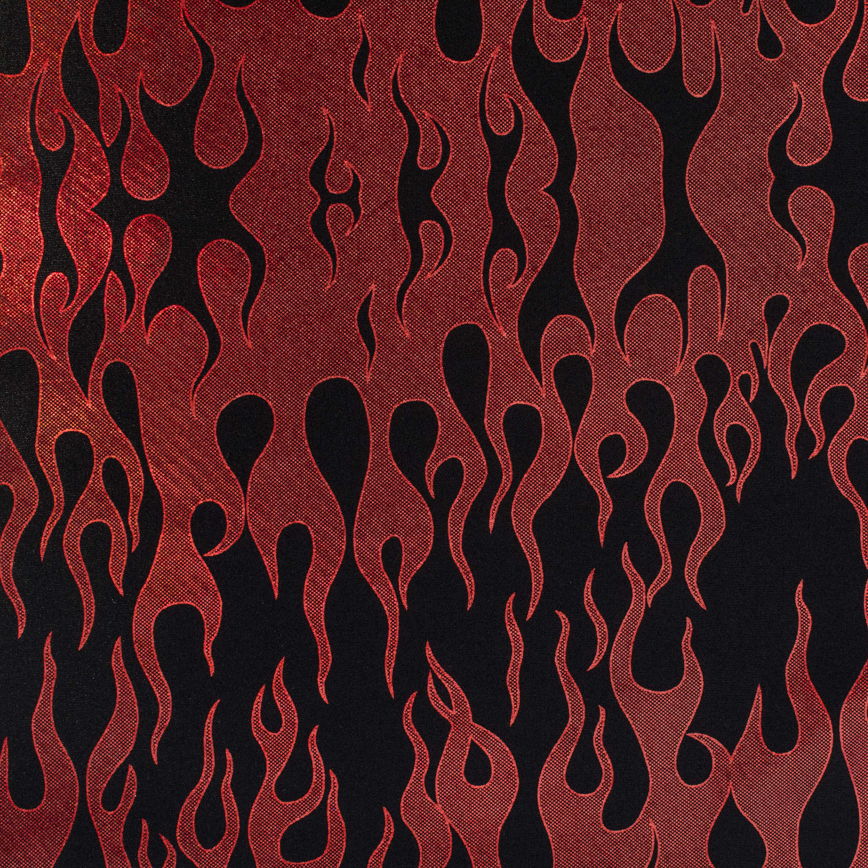 Nylon Spandex Hologram Flame Foil Fabric | Spandex Palace
