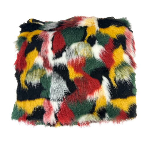 Green | Red | Yellow Patchwork – Apparel Faux Multicolor Fabrics Fabric Home | Fashion Decor Fur White LLC