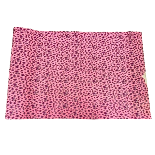 Leopard Print Glitter Canvas Vinyl Fabric