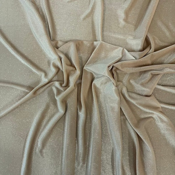 Misty Glitter Stretch Velvet Spandex Fabric