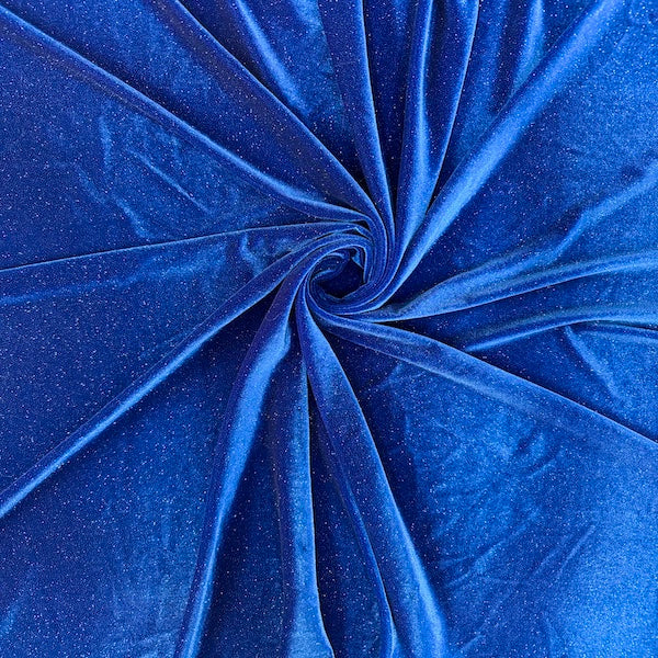 Misty Glitter Stretch Velvet Spandex Fabric