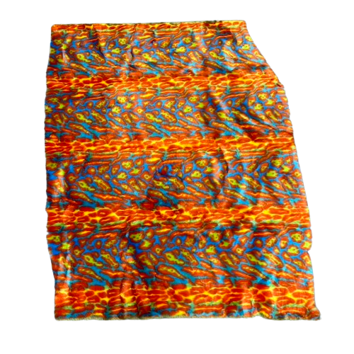 Multicolor Rainbow Leopard Print Faux Fur Fabric