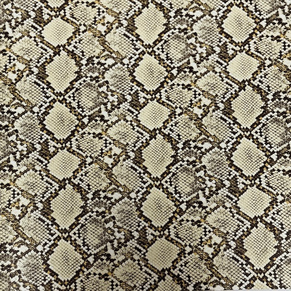 Caicos Snake Skin Faux Leather Vinyl Fabric