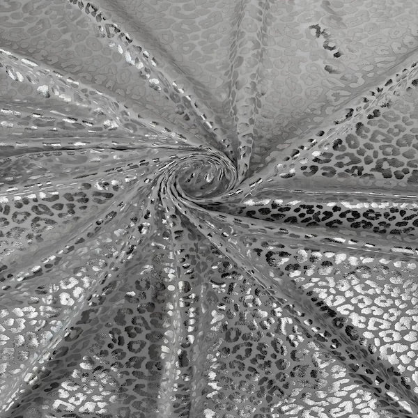 Sahara Leopard Foil Print Nylon Spandex Fabric - Fashion Fabrics LLC