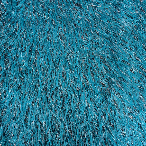 Metallic Faux Fur Tinsel Ostrich Feather Fabric