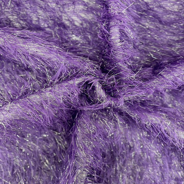Metallic Faux Fur Tinsel Ostrich Feather Fabric