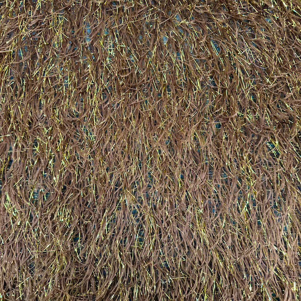 Metallic Faux Fur Tinsel Ostrich Feather Fabric