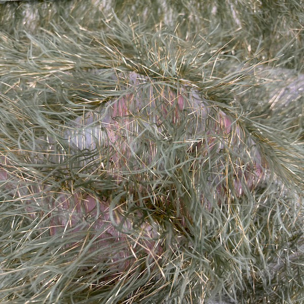 Metallic Faux Fur Tinsel Ostrich Feather Fabric