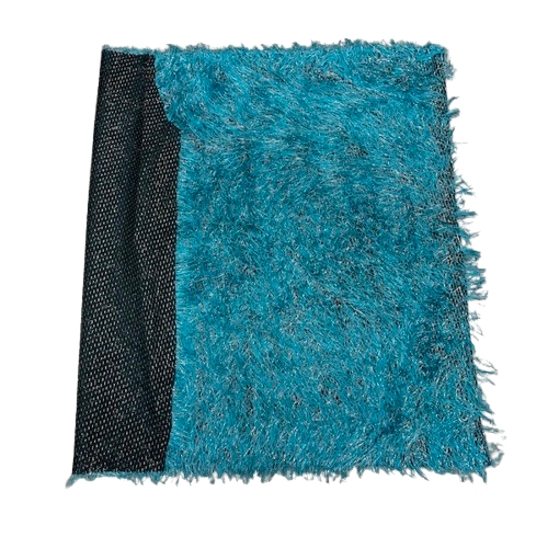 Metallic Faux Fur Tinsel Ostrich Feather Fabric