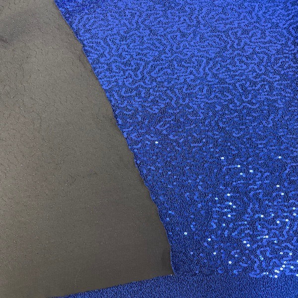 Metallic Lurex Embroidered Stretch Sequins Fabric