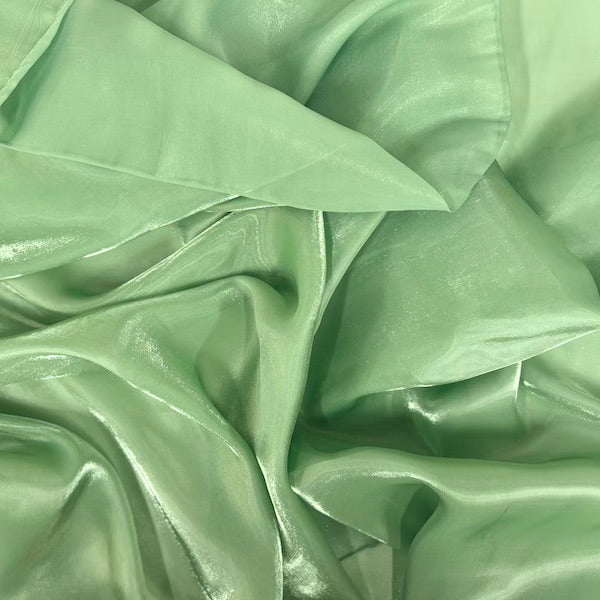 Crystalized Reflective Liquid Faux Silk Chiffon Fabric