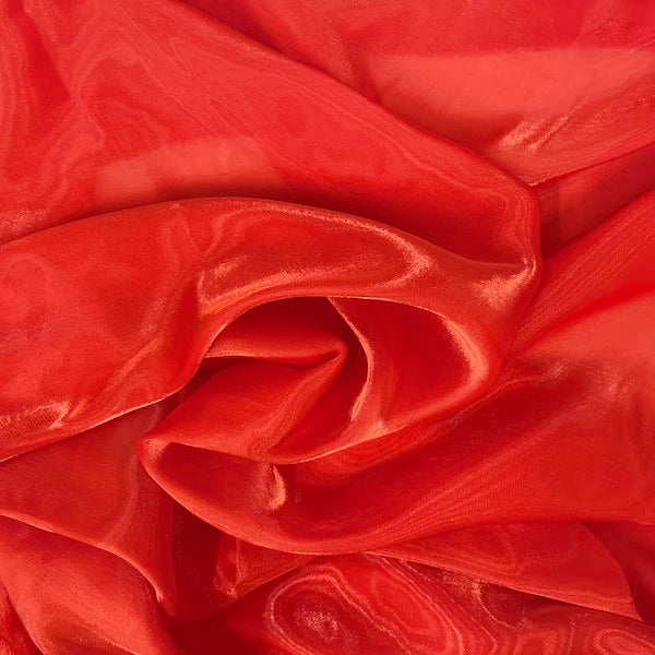 Crystalized Reflective Liquid Faux Silk Chiffon Fabric