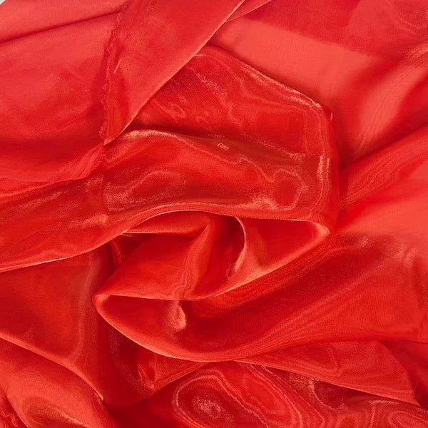 Crystalized Reflective Liquid Faux Silk Chiffon Fabric