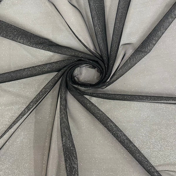 Metallic Foil Dotted Mesh Fabric - Fashion Fabrics LLC