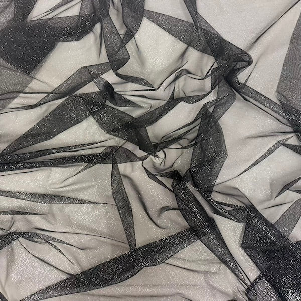 Metallic Foil Dotted Mesh Fabric - Fashion Fabrics LLC