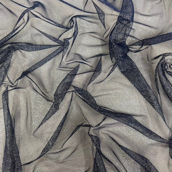 Metallic Foil Dotted Mesh Fabric - Fashion Fabrics LLC