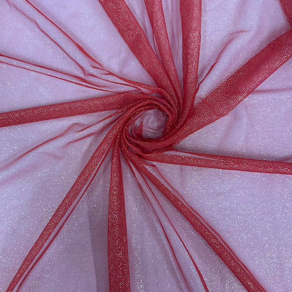 Metallic Foil Dotted Mesh Fabric - Fashion Fabrics LLC