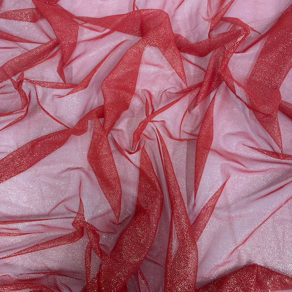 Metallic Foil Dotted Mesh Fabric - Fashion Fabrics LLC