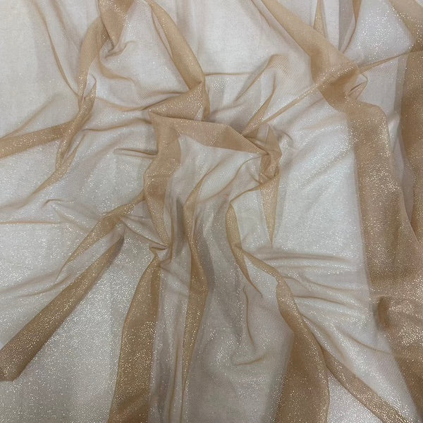 Metallic Foil Dotted Mesh Fabric - Fashion Fabrics LLC
