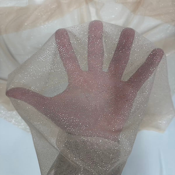 Metallic Foil Dotted Mesh Fabric - Fashion Fabrics LLC