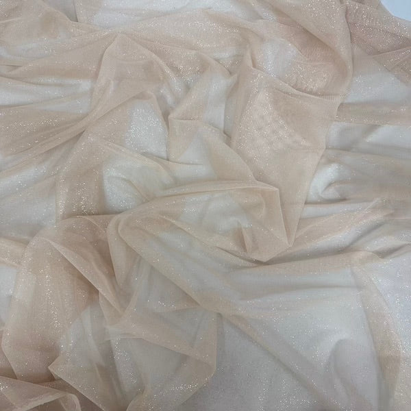 Metallic Foil Dotted Mesh Fabric - Fashion Fabrics LLC