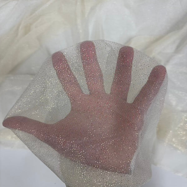Metallic Foil Dotted Mesh Fabric - Fashion Fabrics LLC