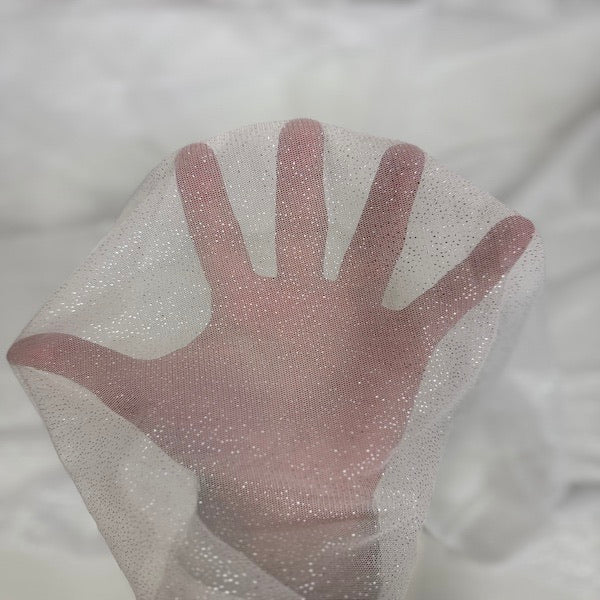 Metallic Foil Dotted Mesh Fabric - Fashion Fabrics LLC