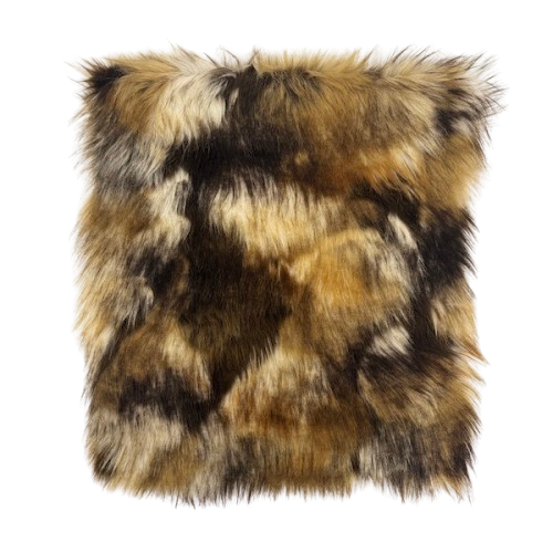 Multicolor Patchwork Faux Fur Fabric