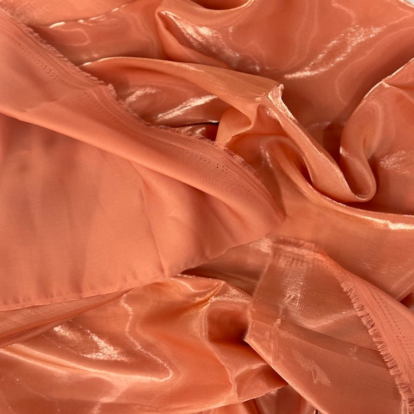 Crystalized Reflective Liquid Faux Silk Chiffon Fabric