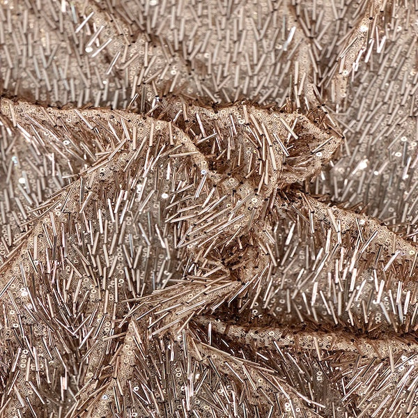 French Fringe Stretch Sequins Fabric
