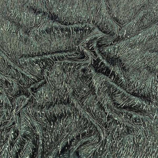 French Fringe Stretch Sequins Fabric