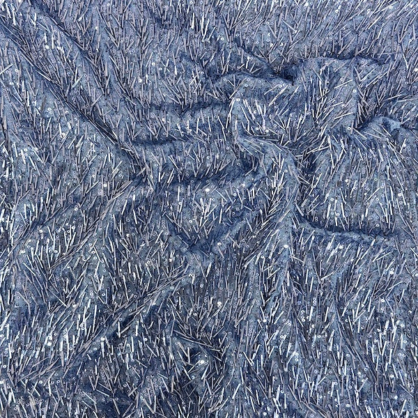 French Fringe Stretch Sequins Fabric