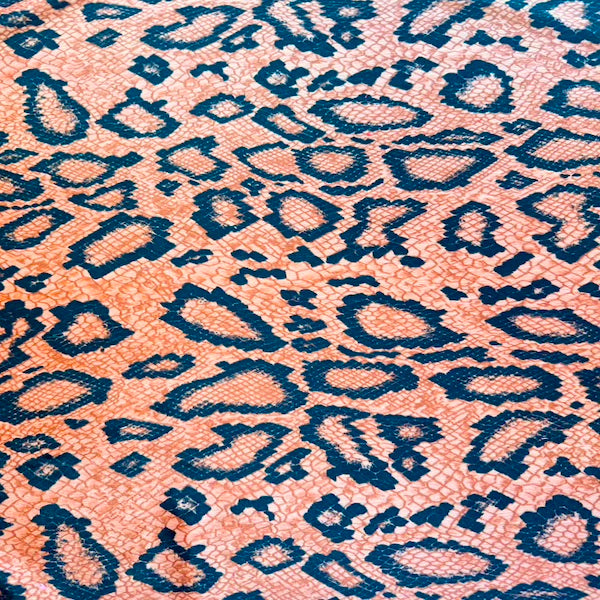 Snake Print Velboa Faux Fur Fabric