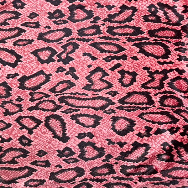 Snake Print Velboa Faux Fur Fabric