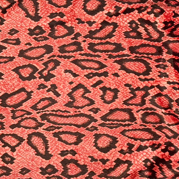 Snake Print Velboa Faux Fur Fabric