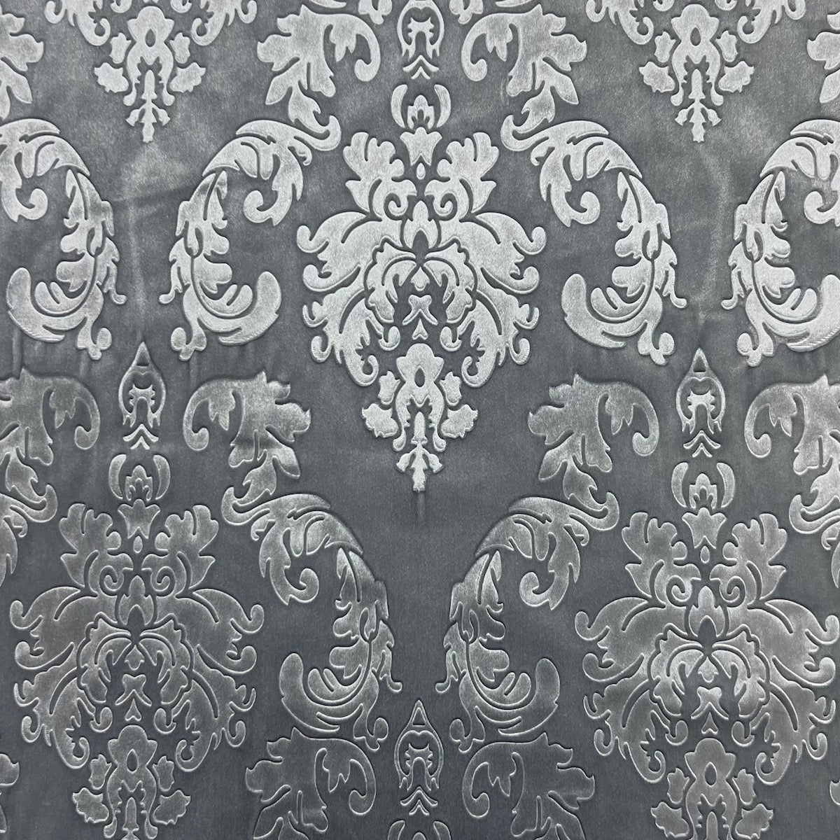 Damask Embossed Velvet Upholstery Drapery Fabric