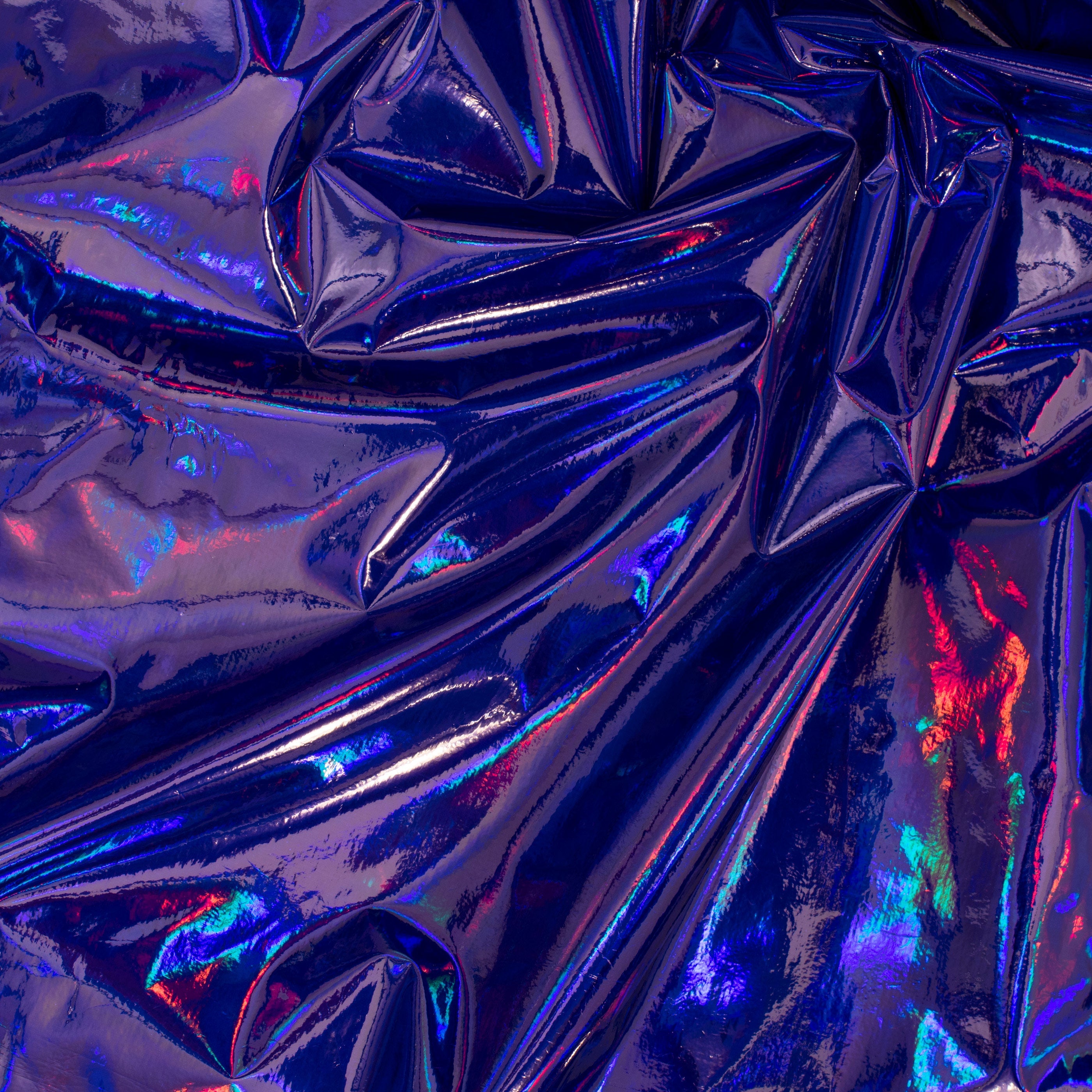 Hologram Vinyl Stretch Polyester Spandex Fabric | Spandex Palace