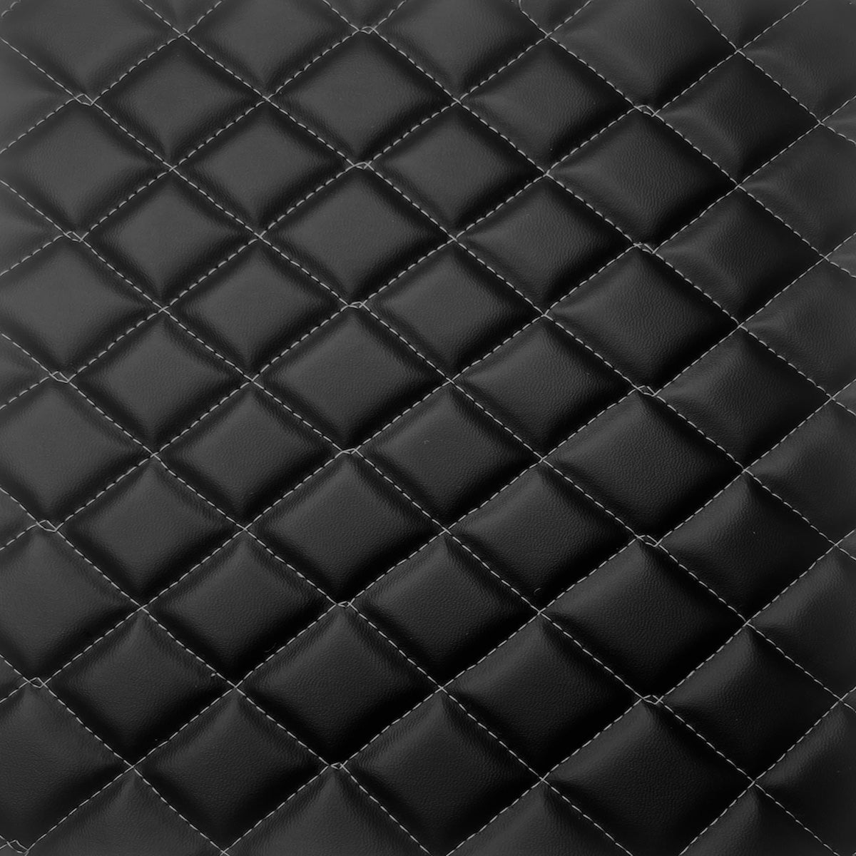 Diamond Quilted Foam Backed Faux Leather Vinyl Fabric