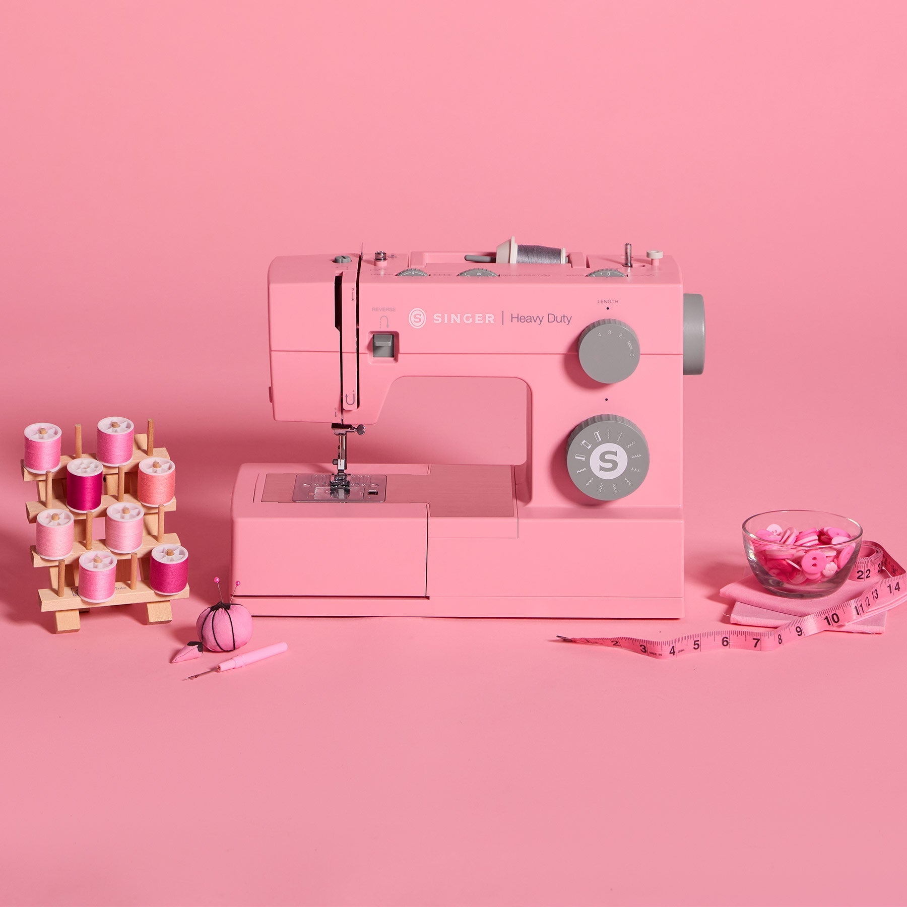 SINGER® Heavy Duty 4411 Pink Sewing Machine - Fashion Fabrics LLC