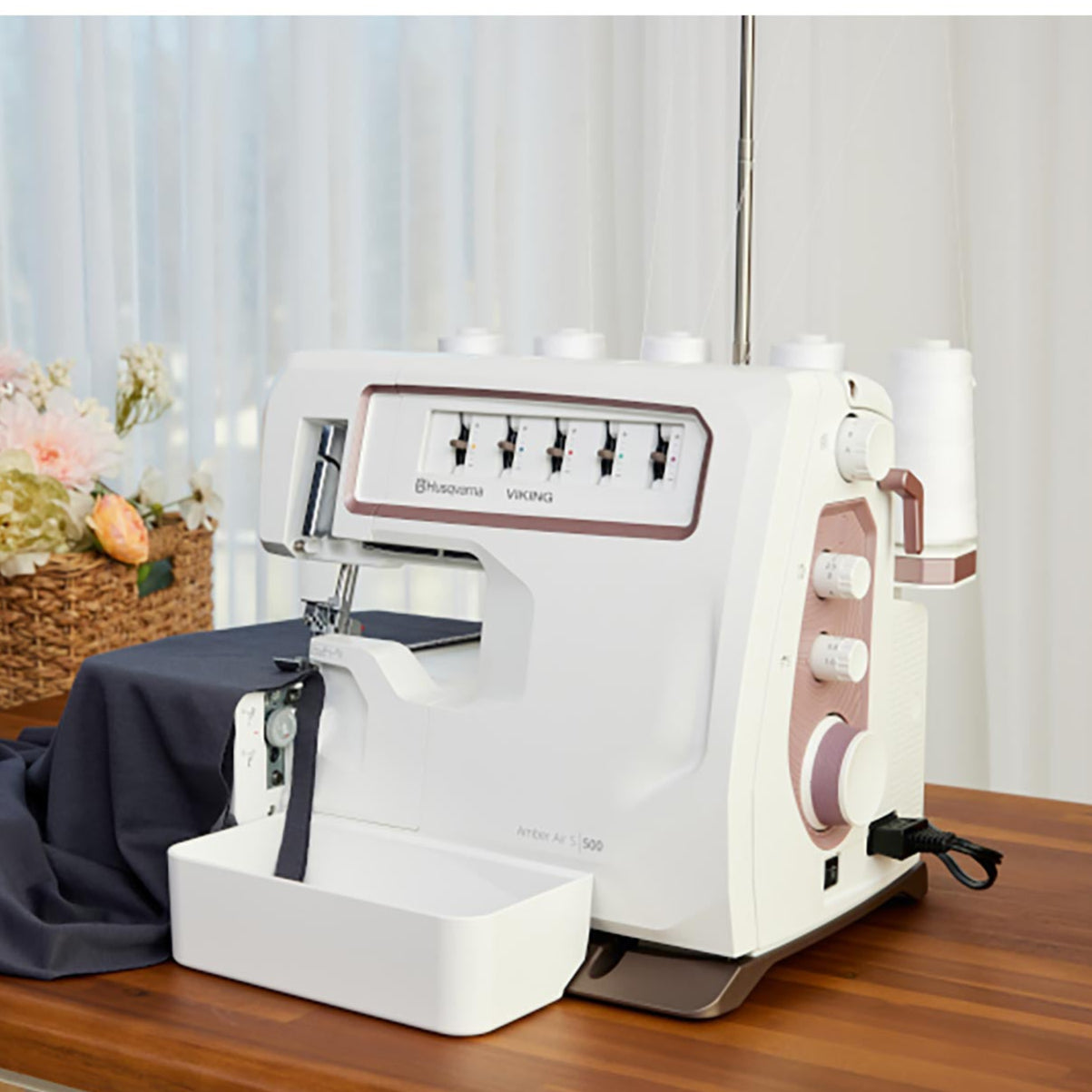 HUSQVARNA® VIKING® AMBER™ Air S | 500 Coverlock Machine - Fashion Fabrics LLC