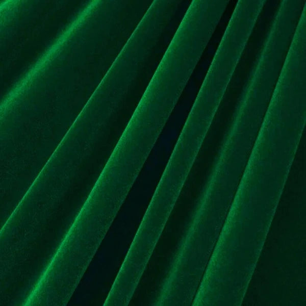 Hunter Green Velvet Flocking Fabric - Fashion Fabrics LLC