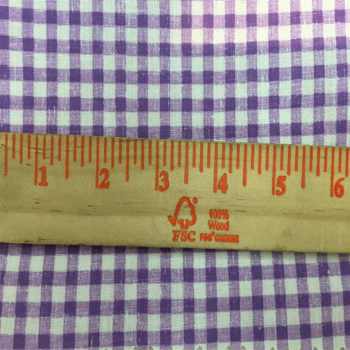 Purple White Gingham Checkered Poly Cotton Fabric - Fashion Fabrics Los Angeles