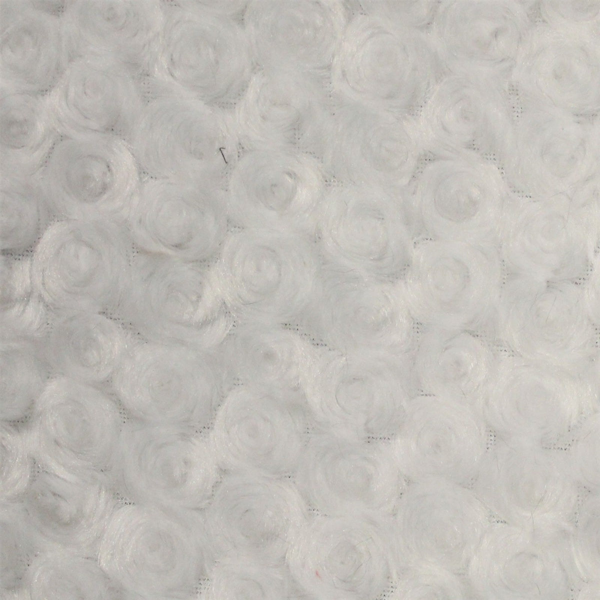 White Swirl Rose Bud Fabric - Fashion Fabrics Los Angeles