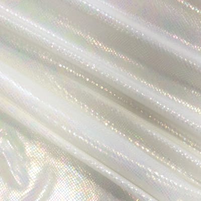 White Venom Snake Skin Stretch Velvet Iridescent Spandex Fabric - Fashion Fabrics Los Angeles