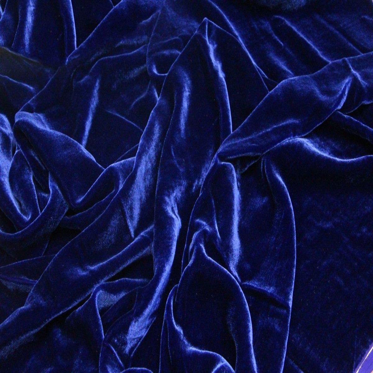 Royal Blue Silk Velvet Fabric - Fashion Fabrics Los Angeles