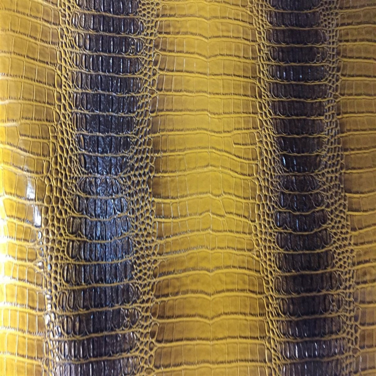 Black Yellow 2 Tone Metallic Gator Vinyl - Fashion Fabrics Los Angeles