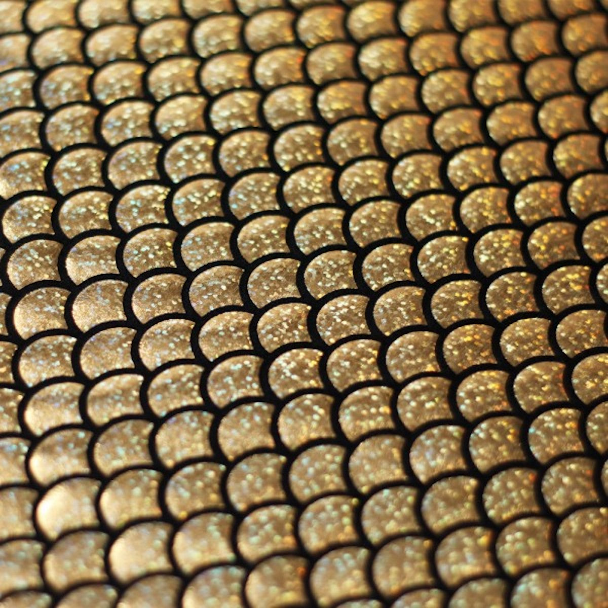 Gold Mermaid Scale Spandex Fabric - Fashion Fabrics LLC